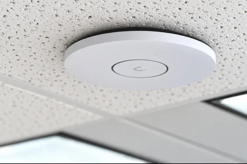 Wireless access point mounted in an office ceiling